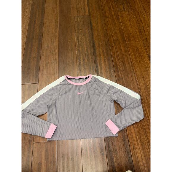 Nike Tops - Small Nike Hyper Femme cropped long-sleeve mesh running Top